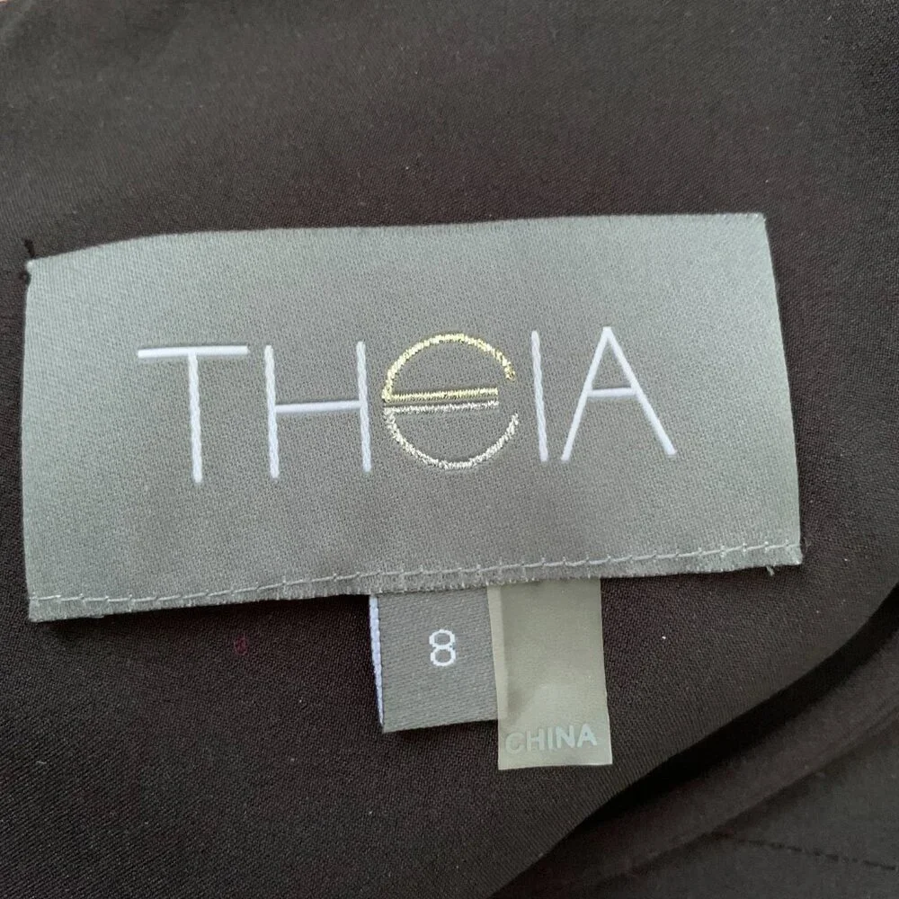 Theia Black and Silver Jaquard Gown - Picture 2 of 6
